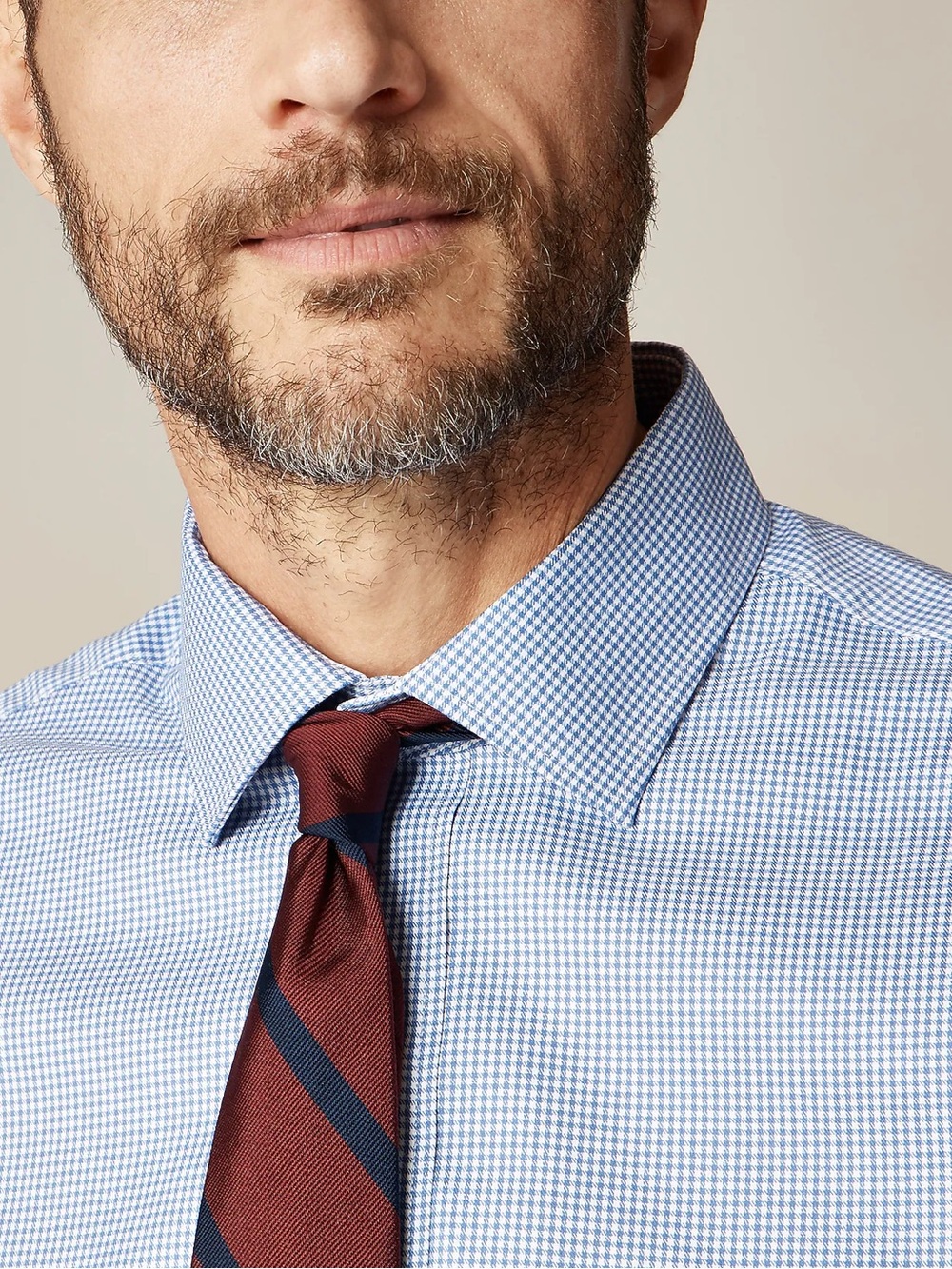J. CREW Classic Bowery performance stretch dress shirt in Check Blue Size L $98 - Picture 3 of 10